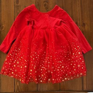Hanna Andersson Red and Gold Starry Kids Dress